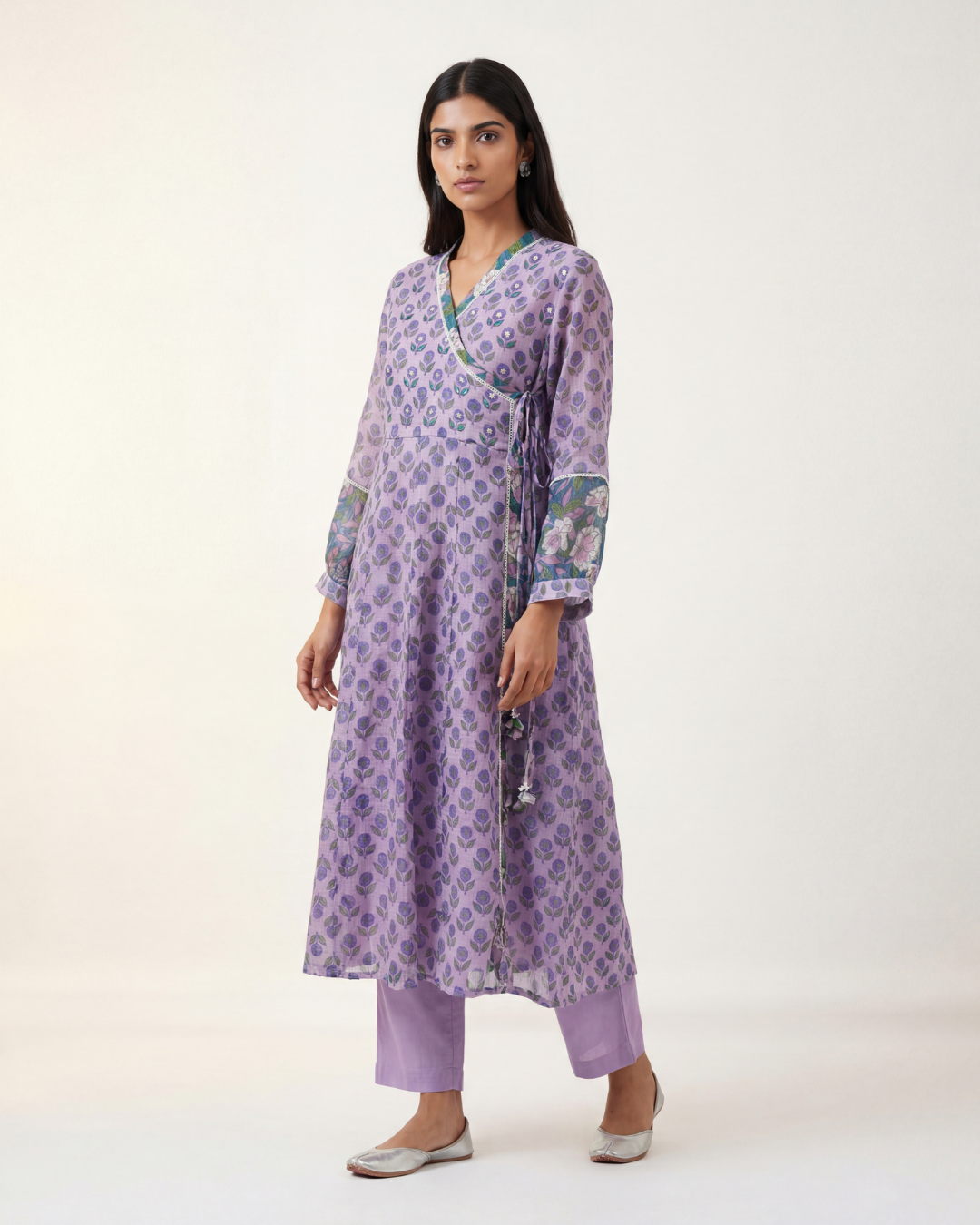 Willow Doria Angrakha Kurta Set - Lavender