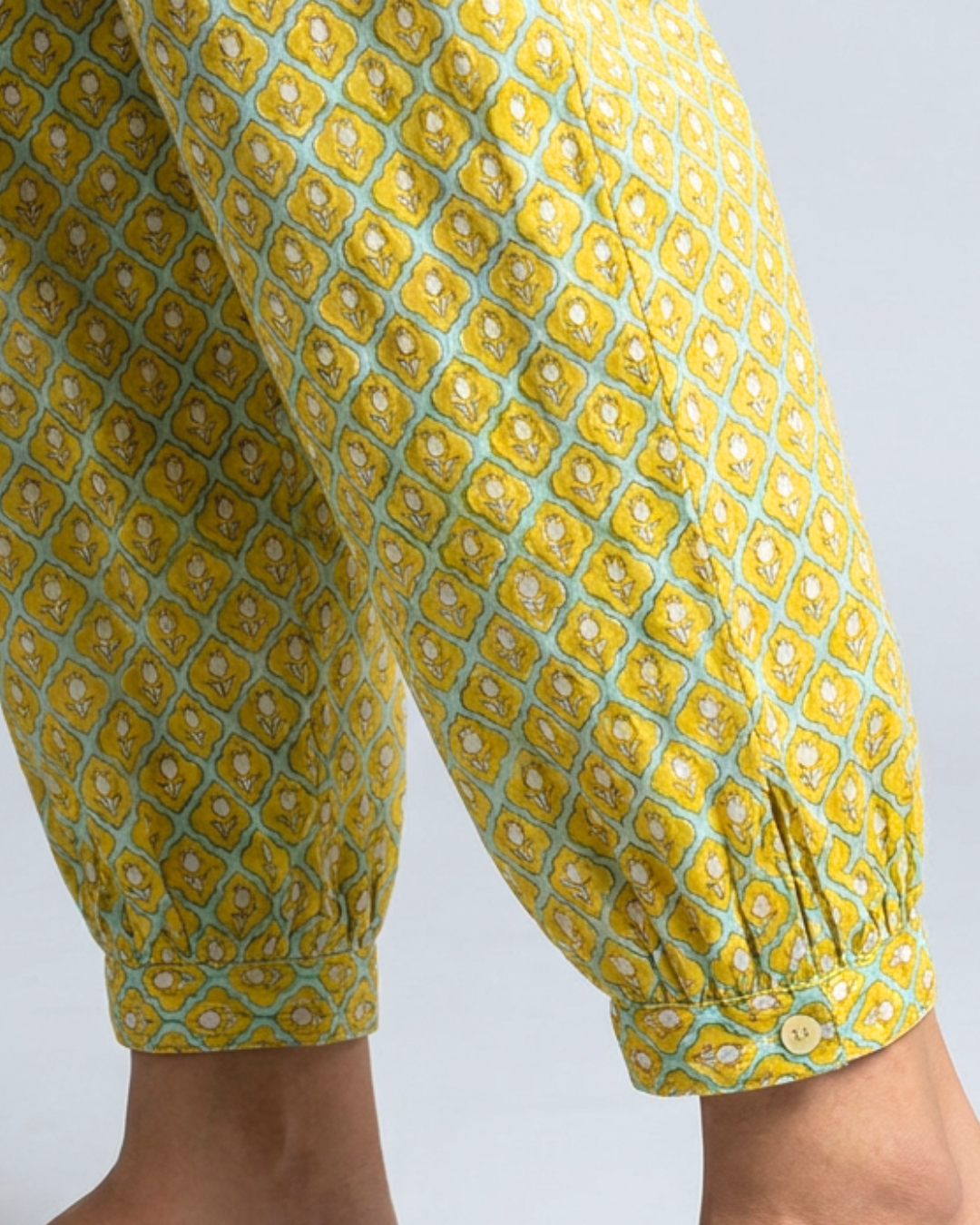 Ambar Mul Pants - Yellow & Blue