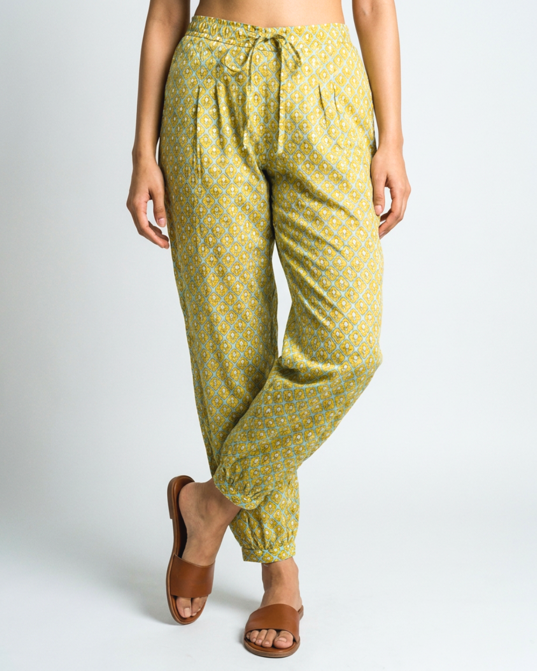 Ambar Mul Pants - Yellow & Blue