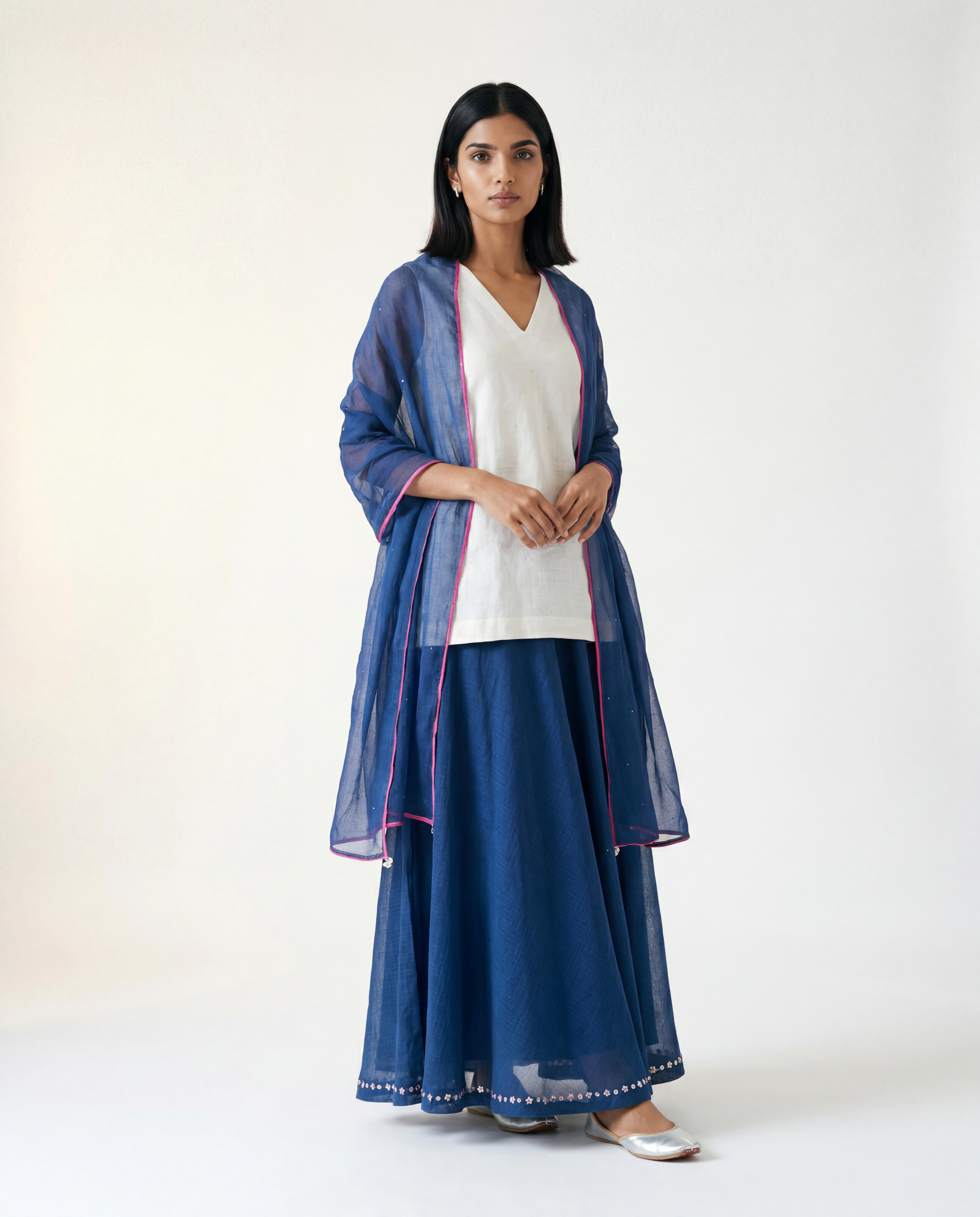 Asma Skirt - Navy Blue