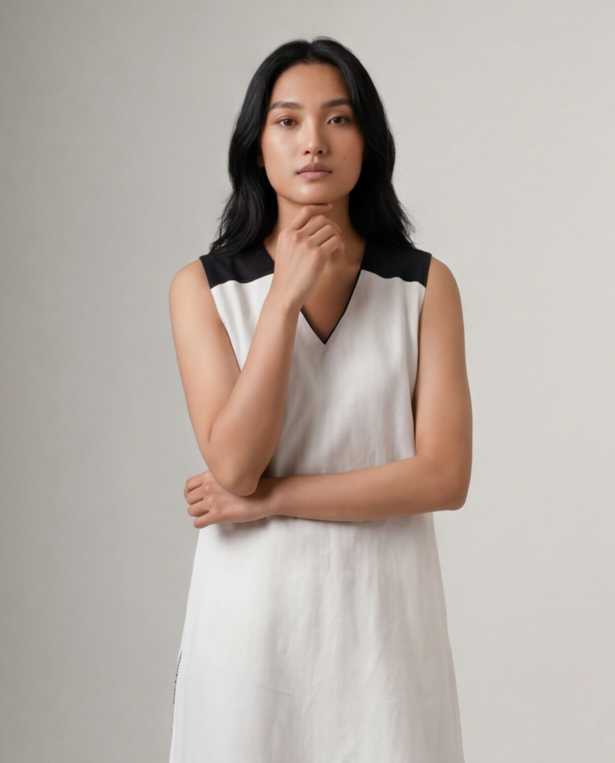 Industale Hans Linen Kurta- Cloud White 2
