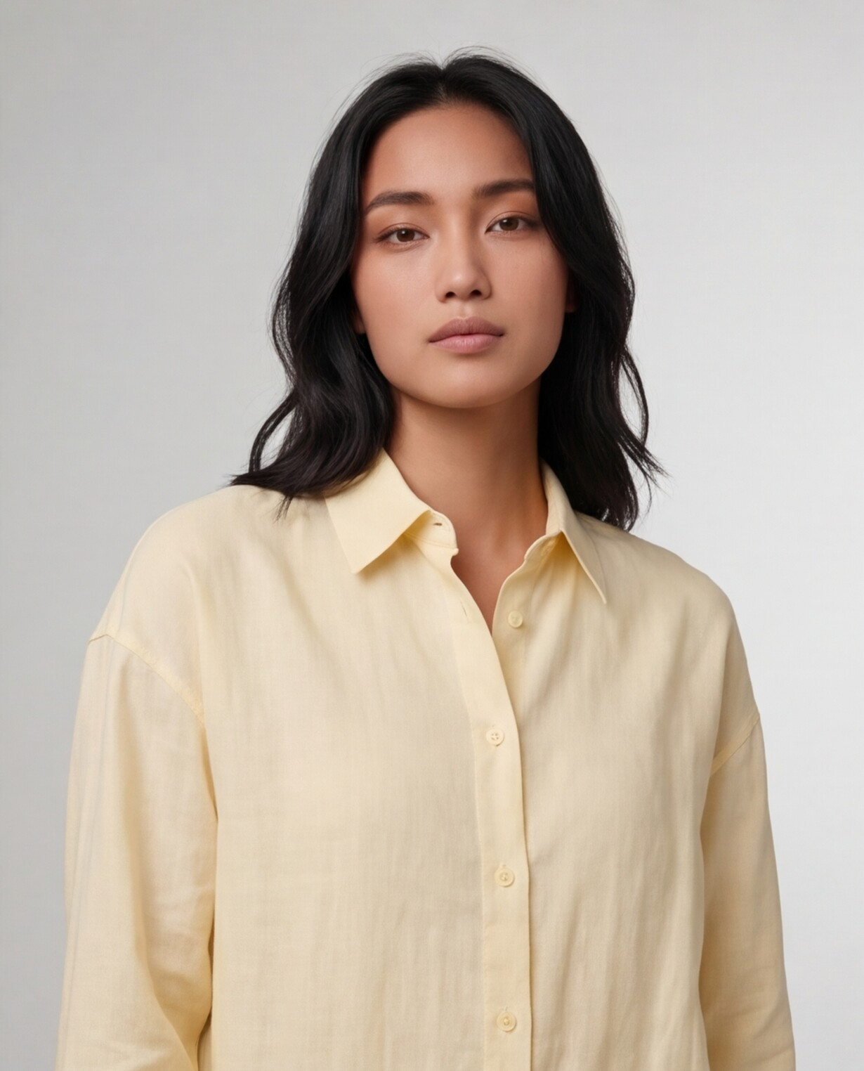 Industale Solid Linen Shirt - Butter Yellow 2