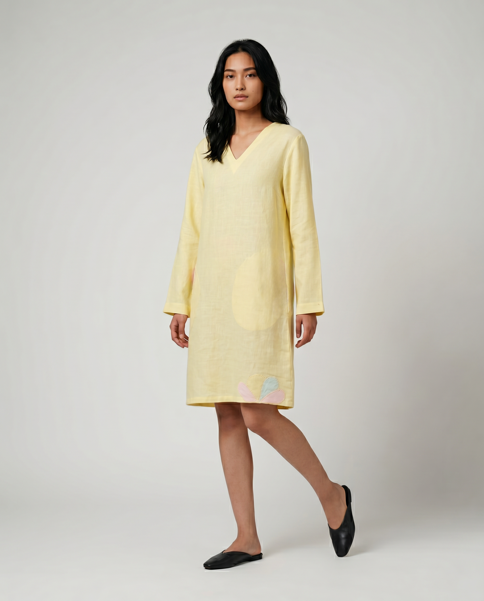 Industale Sunbeam Linen Dress - Butter Yellow 3