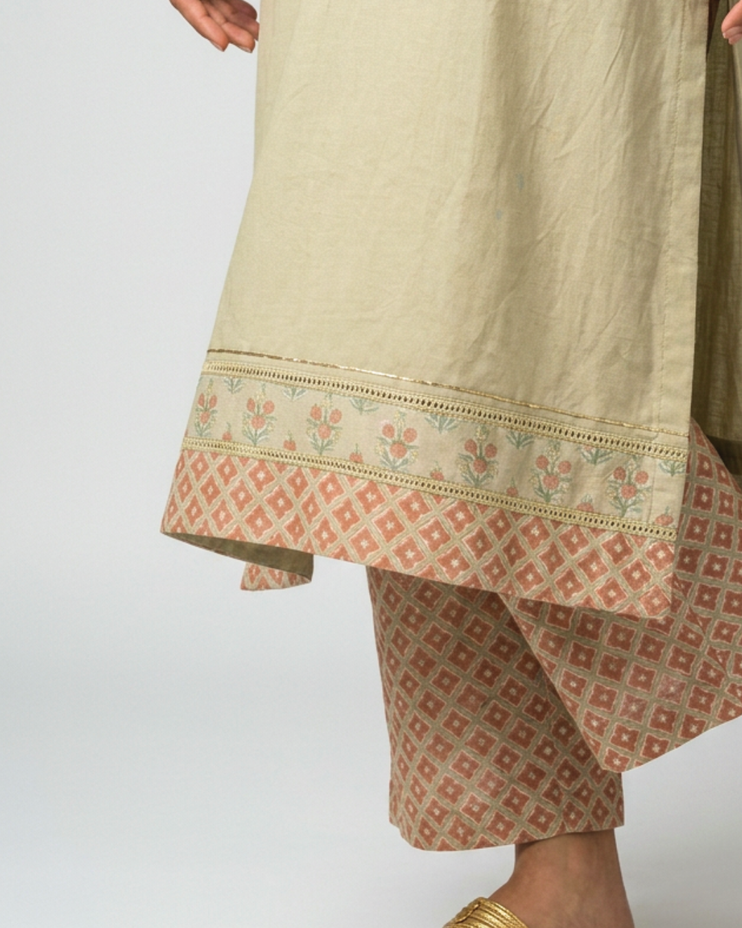 Ragini Mul Kurta - Sea Green