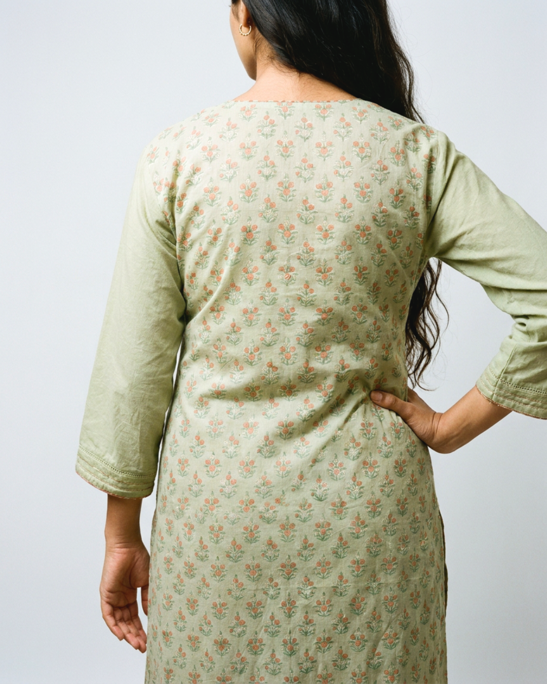 Ragini Mul Kurta - Sea Green