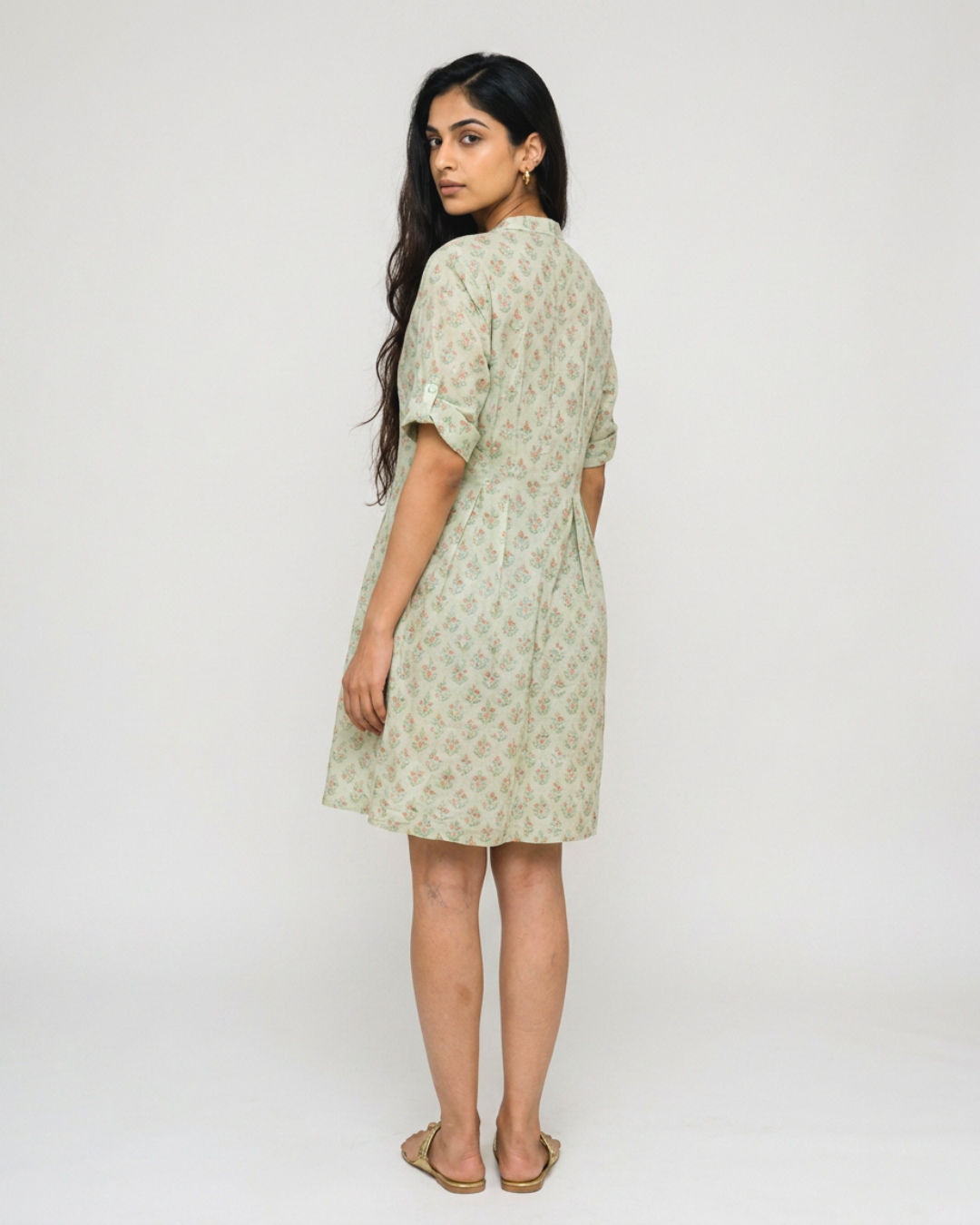Ritu Mul Dress - Sea Green