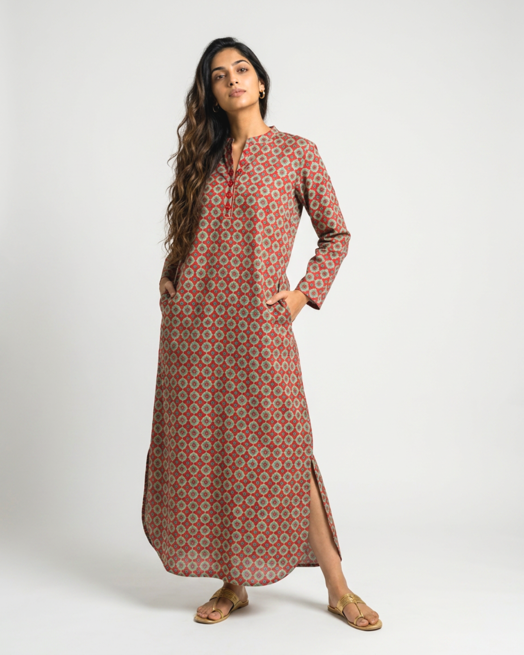 Sur Mul Dress - Crimson Red