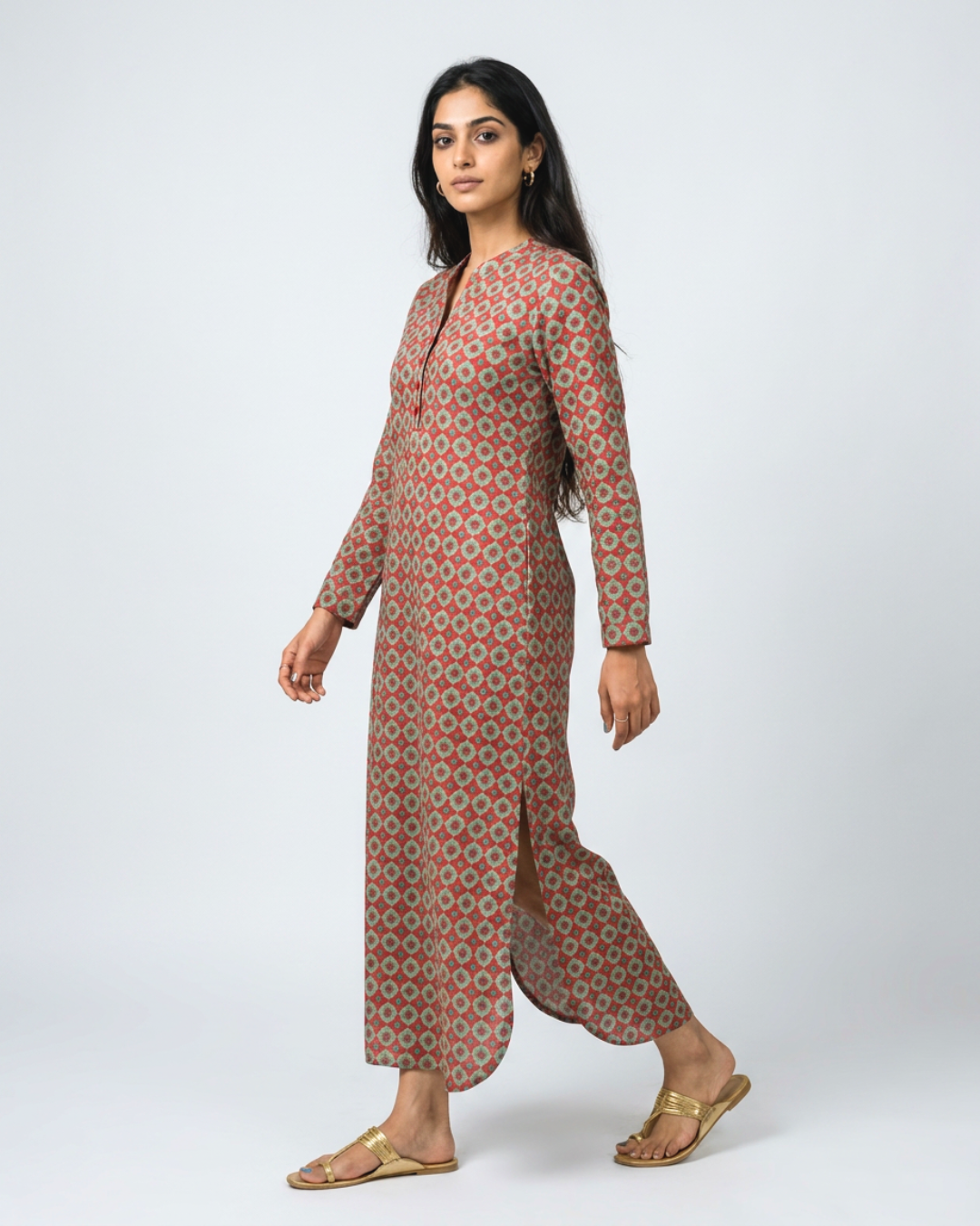 Sur Mul Dress - Crimson Red