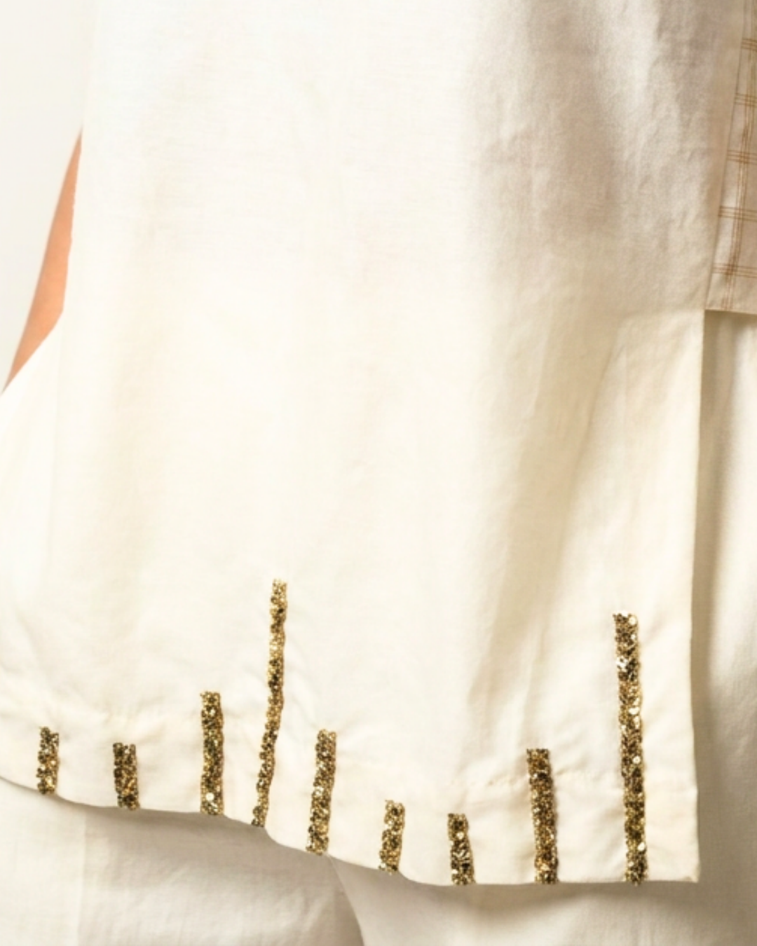 Ujla Chanderi Coord Set - Ivory