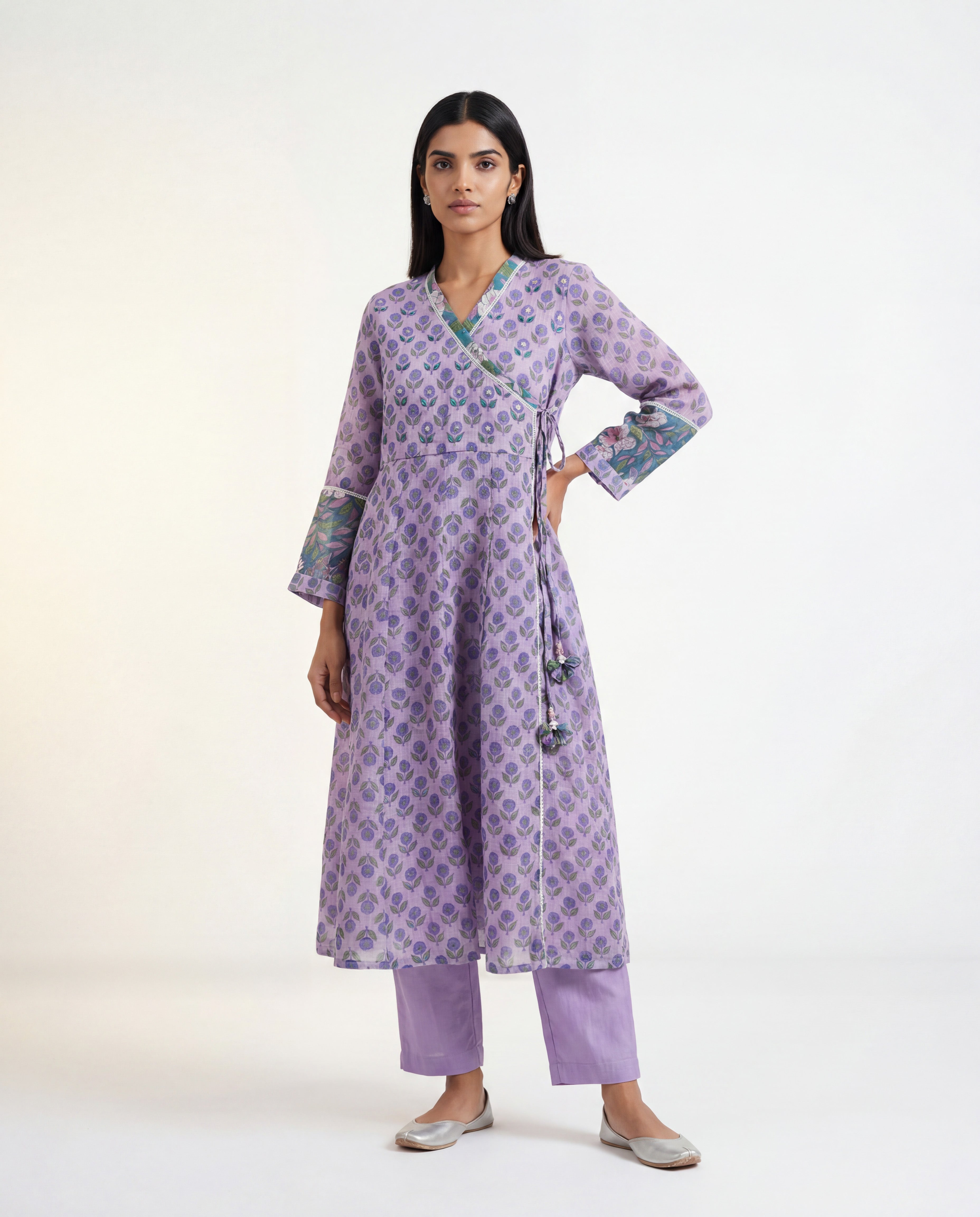 Willow Doria Angrakha Kurta - Lavender