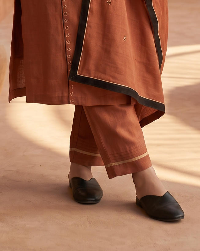 Lava Linen Pants - Terracota Red