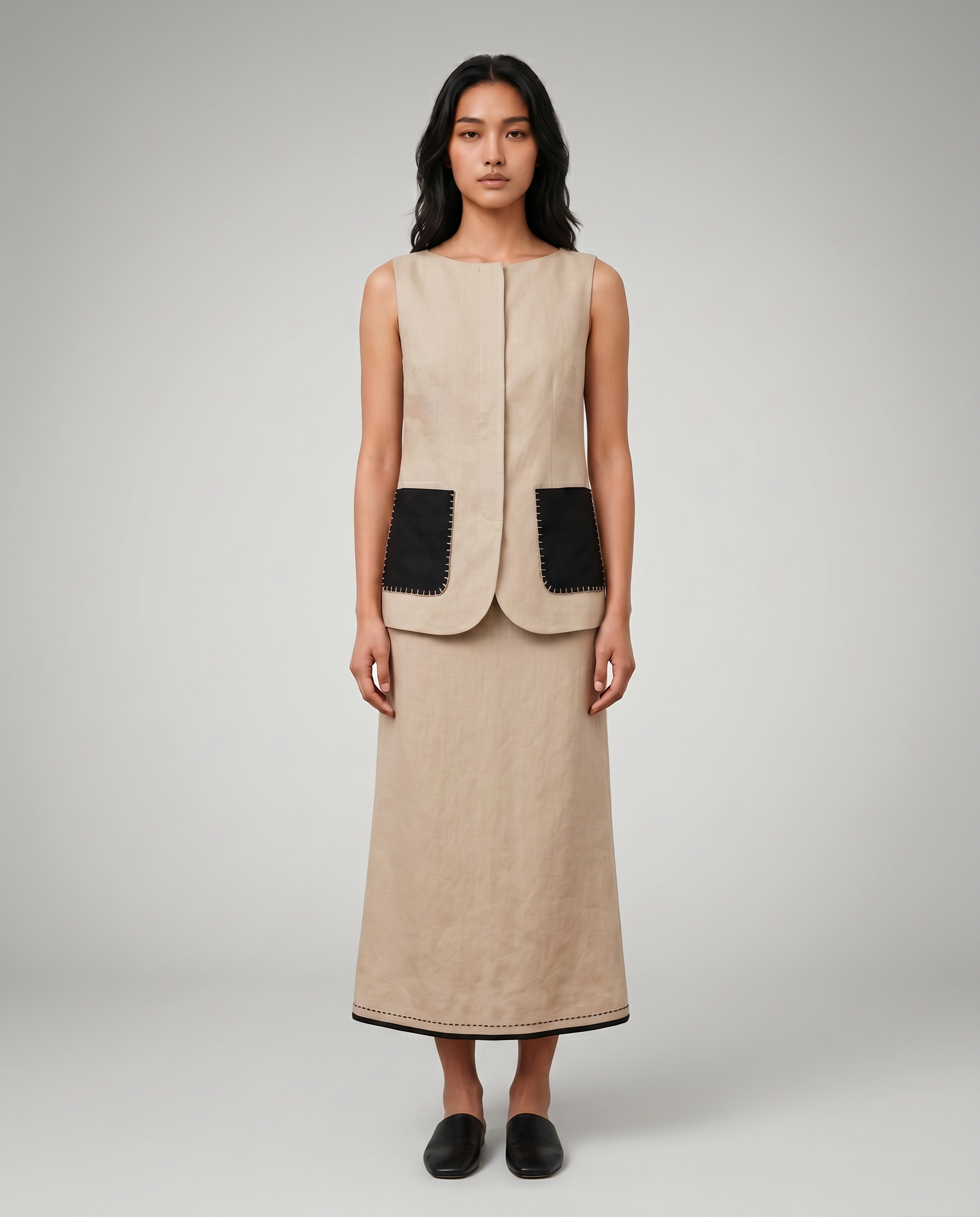 Sand Linen Coord Set - Beige