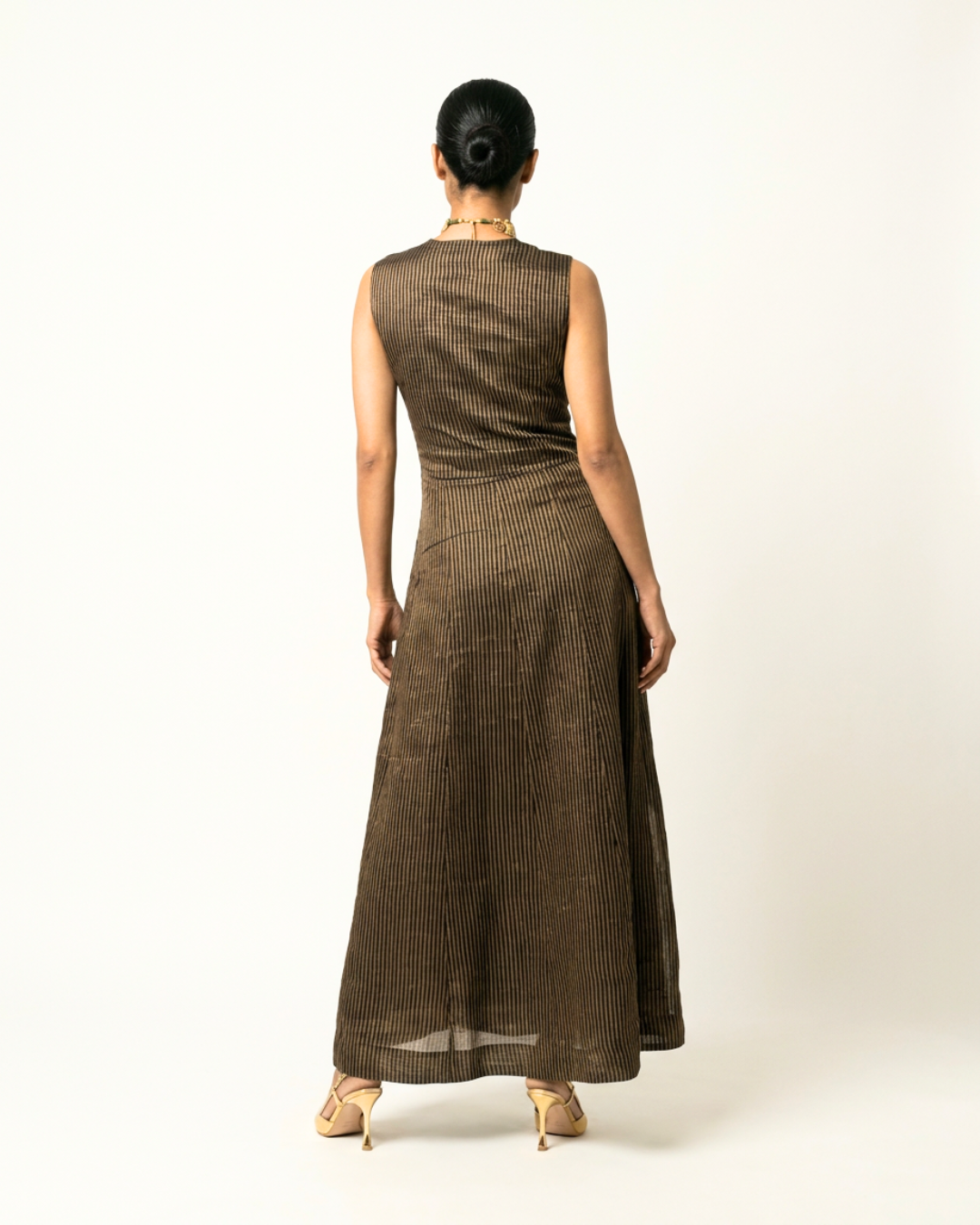 Sitara Chanderi Dress - Gold