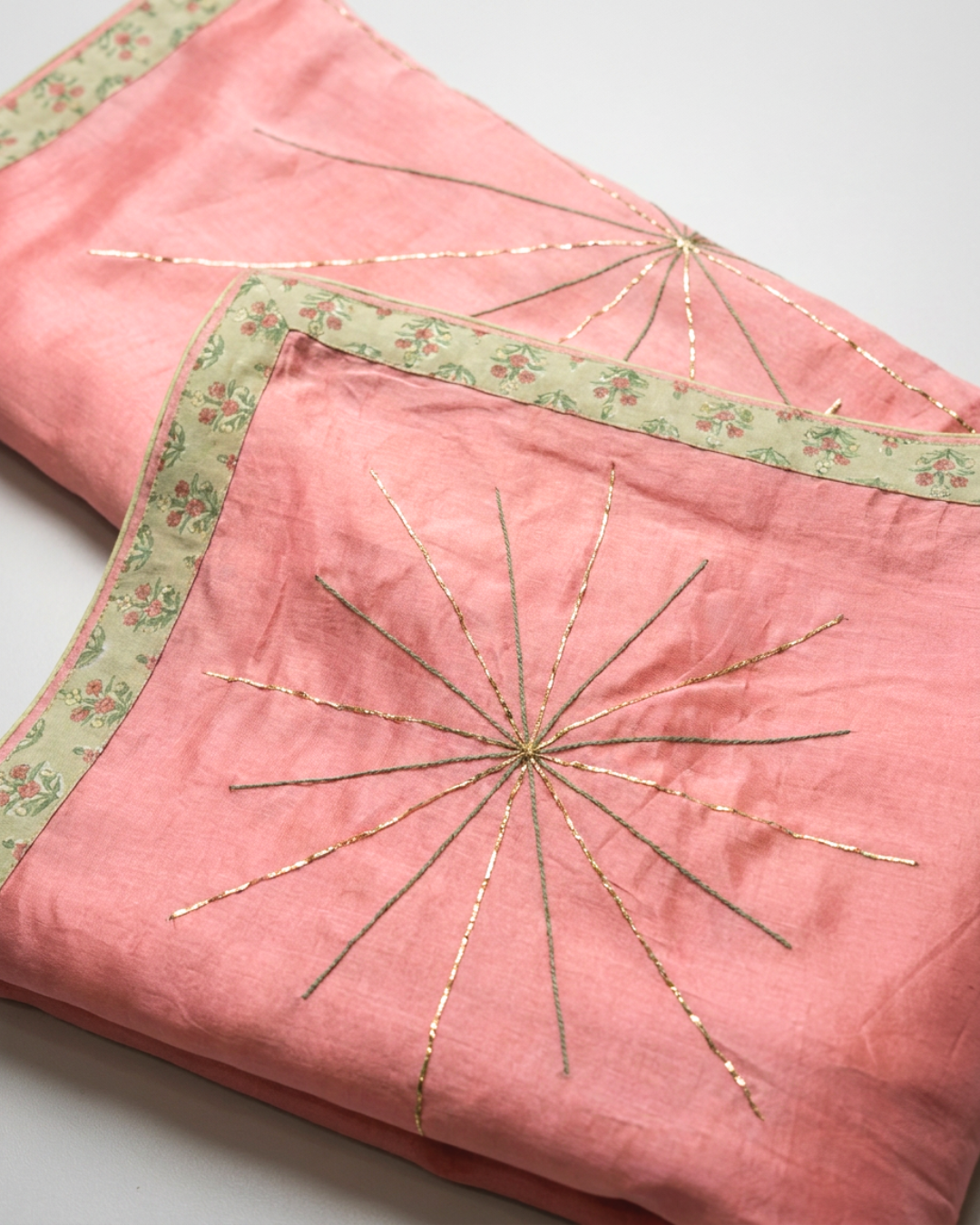 Chaya Chanderi Saree - Salmon Pink