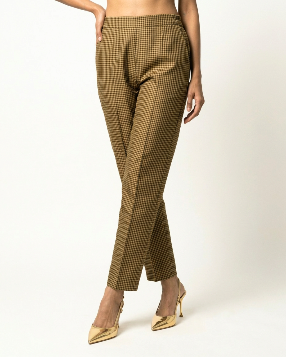 Kajal Tissue Chanderi Pant - Gold