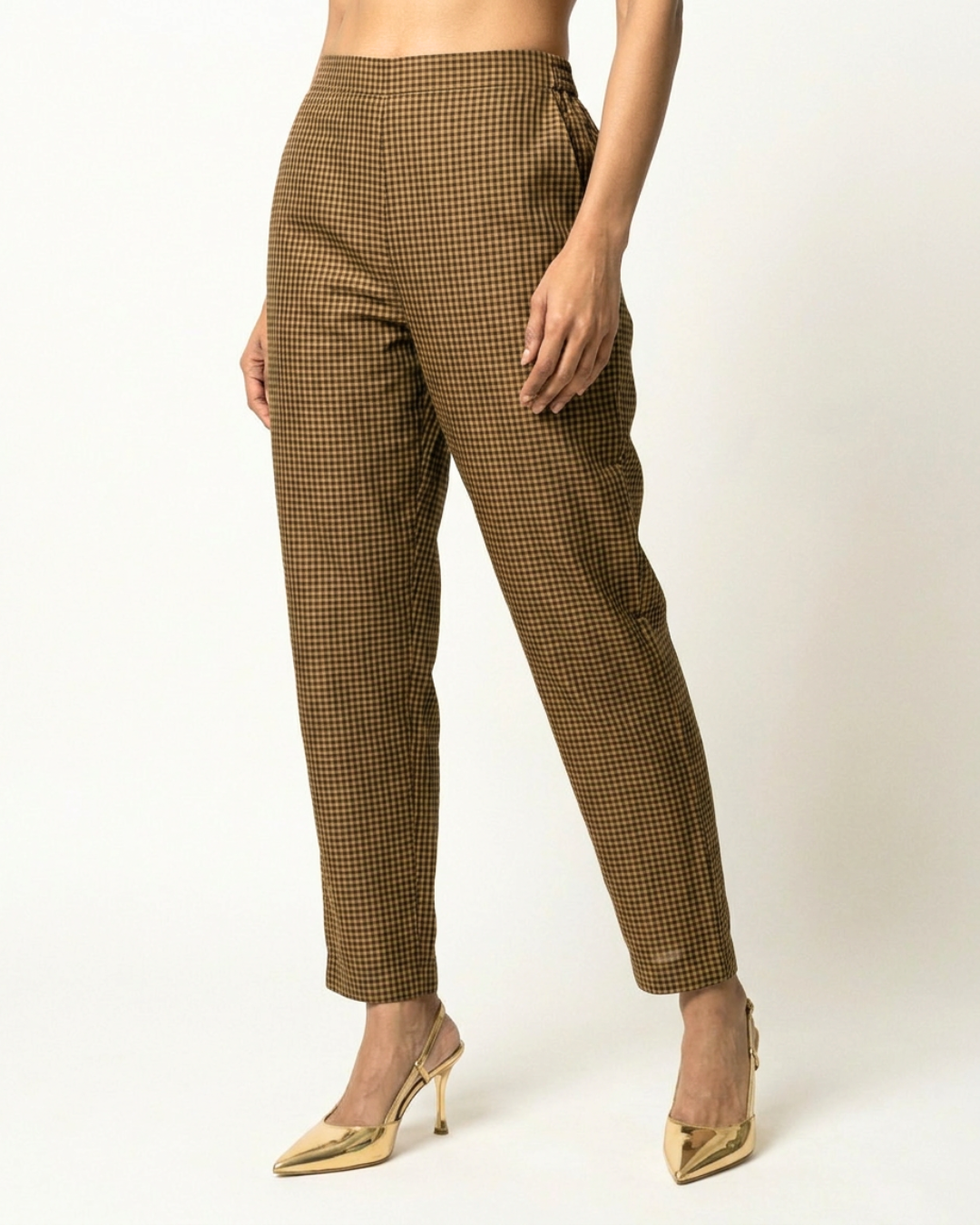 Kajal Tissue Chanderi Pant - Gold