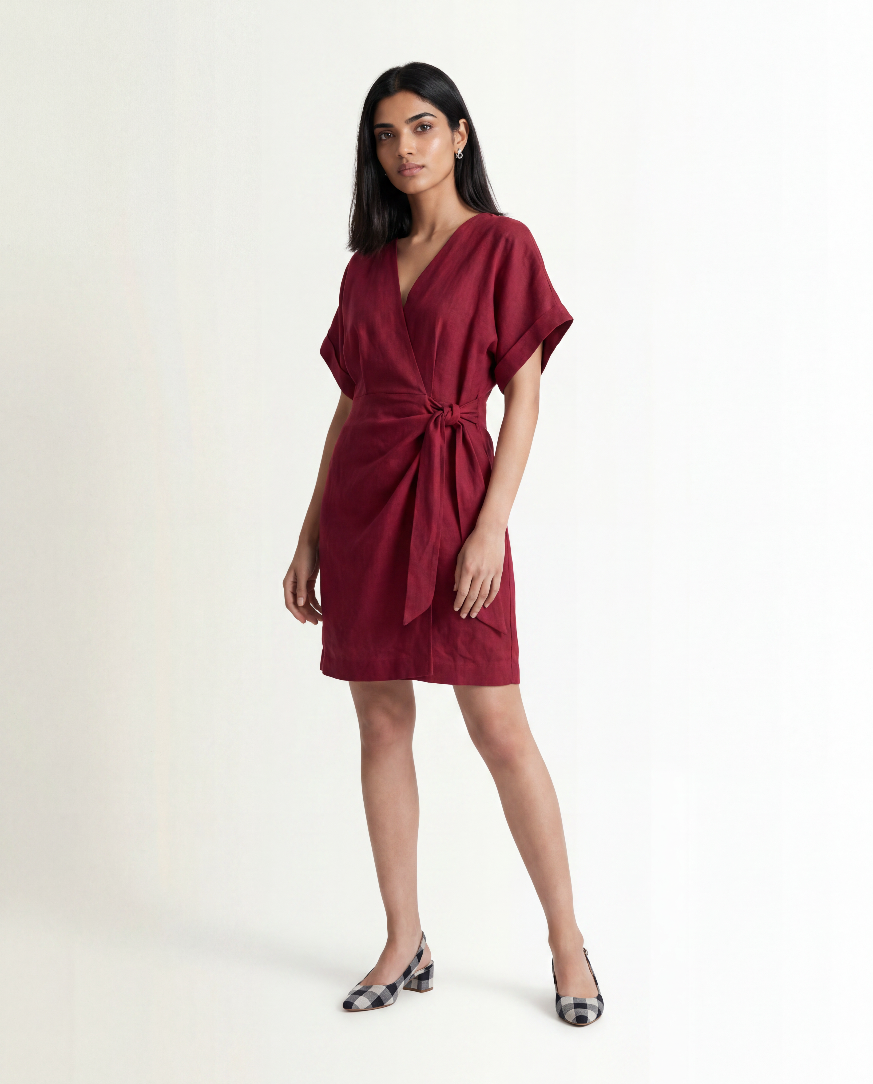 Muse Wrap  Dress – Crimson Red