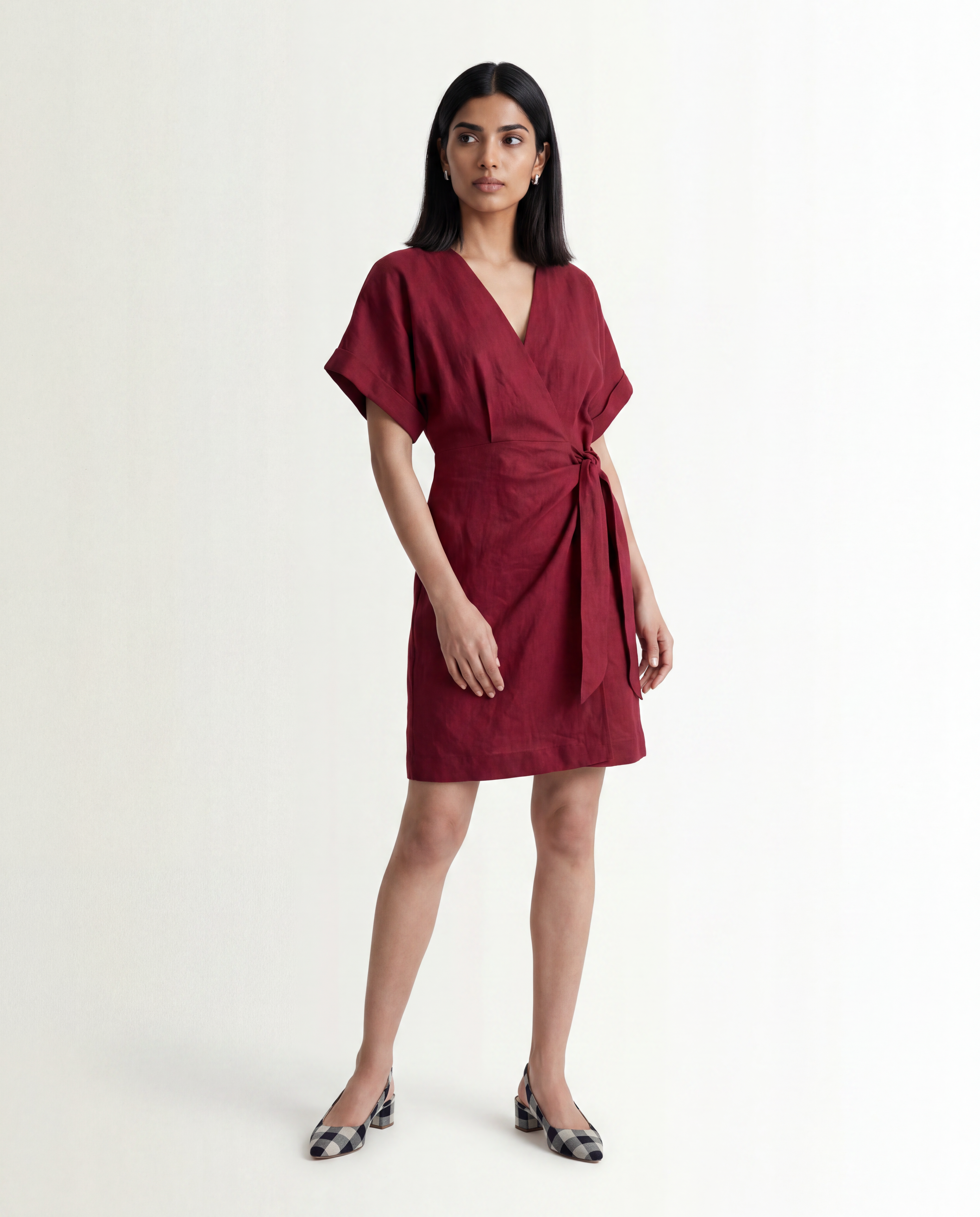 Muse Wrap  Dress – Crimson Red