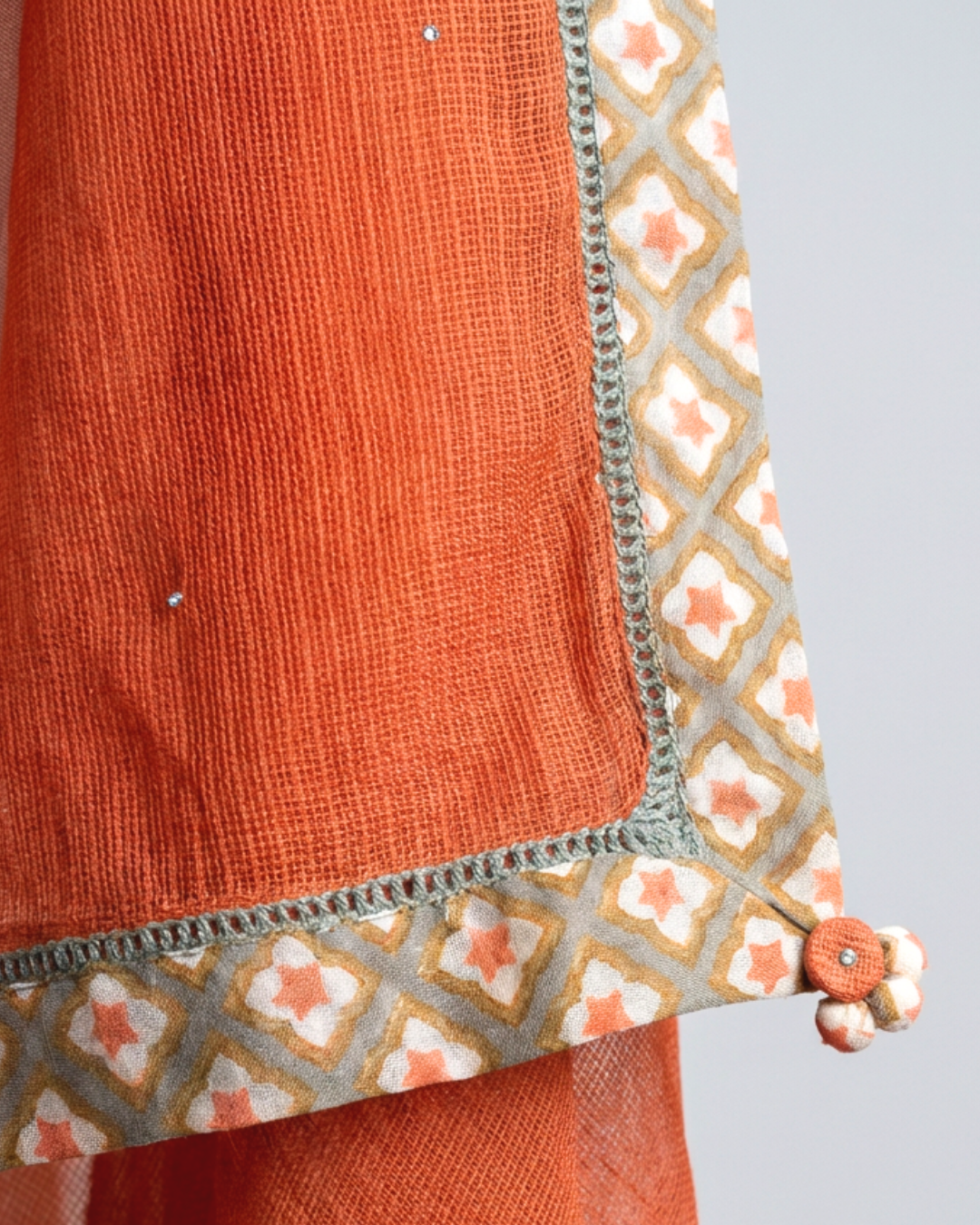 Peehu Doria Dupatta - Orange