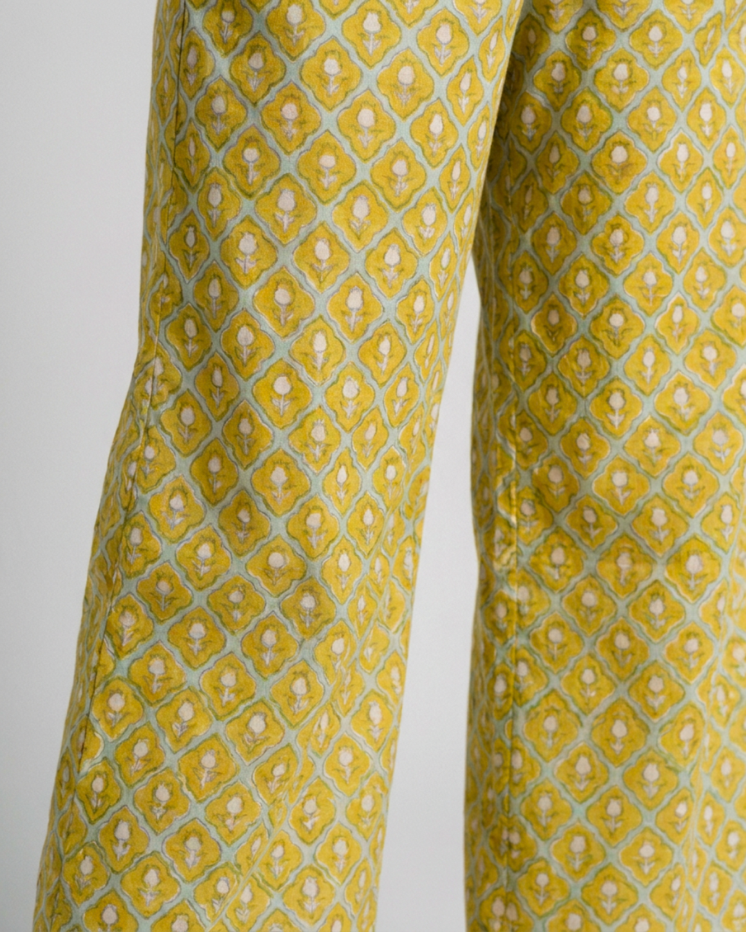Rahi Mul Pants - Yellow & Blue