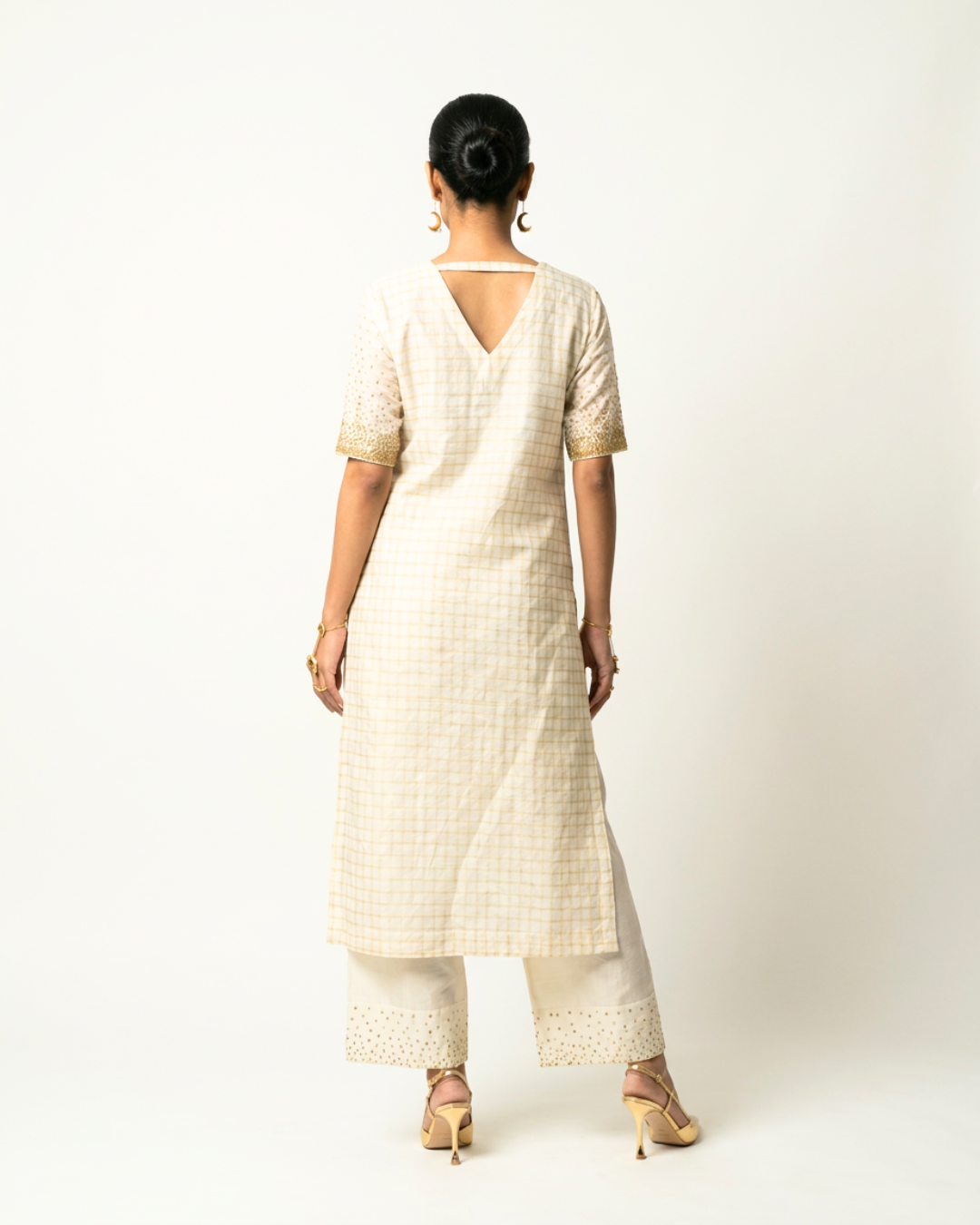 Sadhna Chanderi Kurta - Ivory