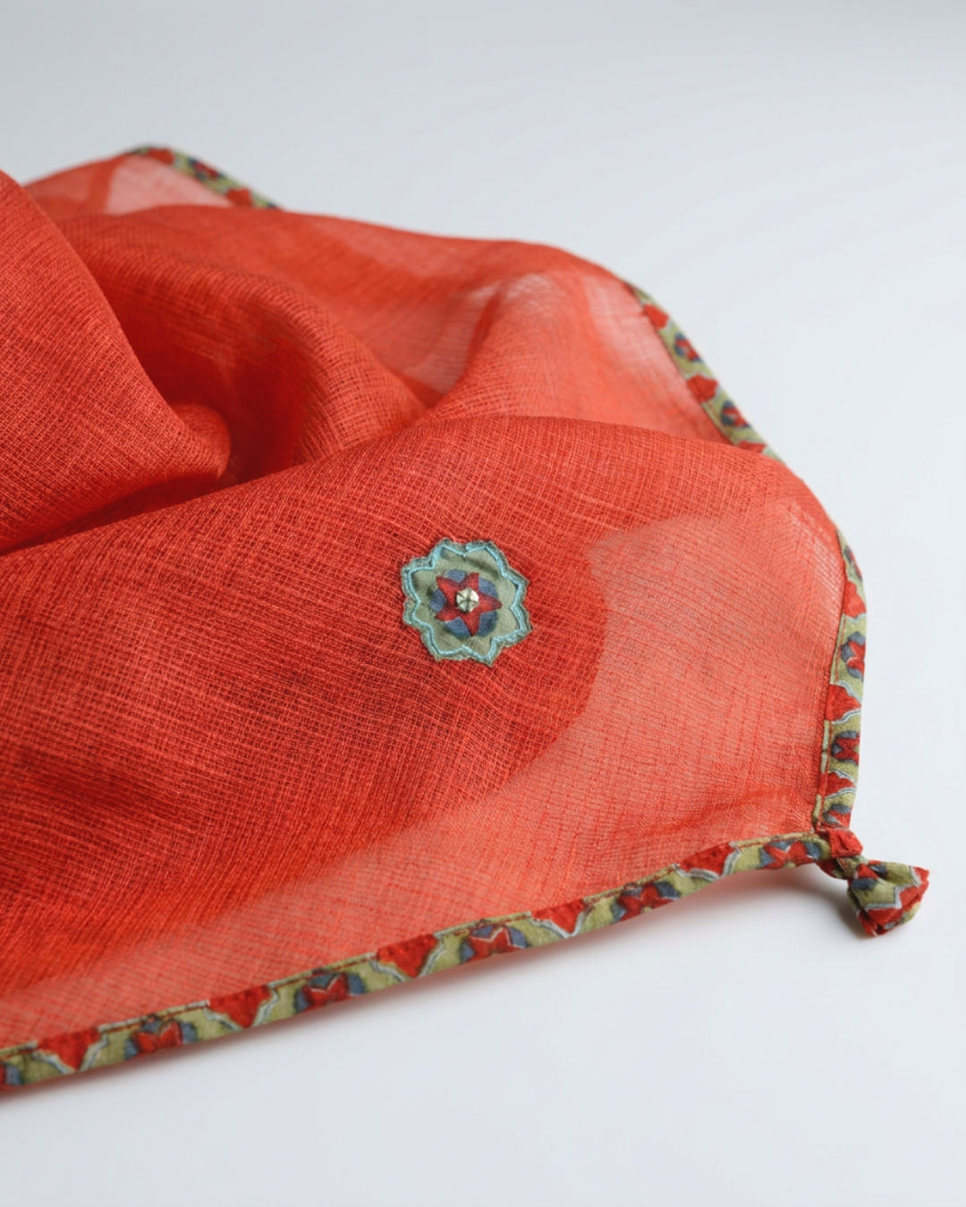 Vaani Doria Dupatta - Crimson Red