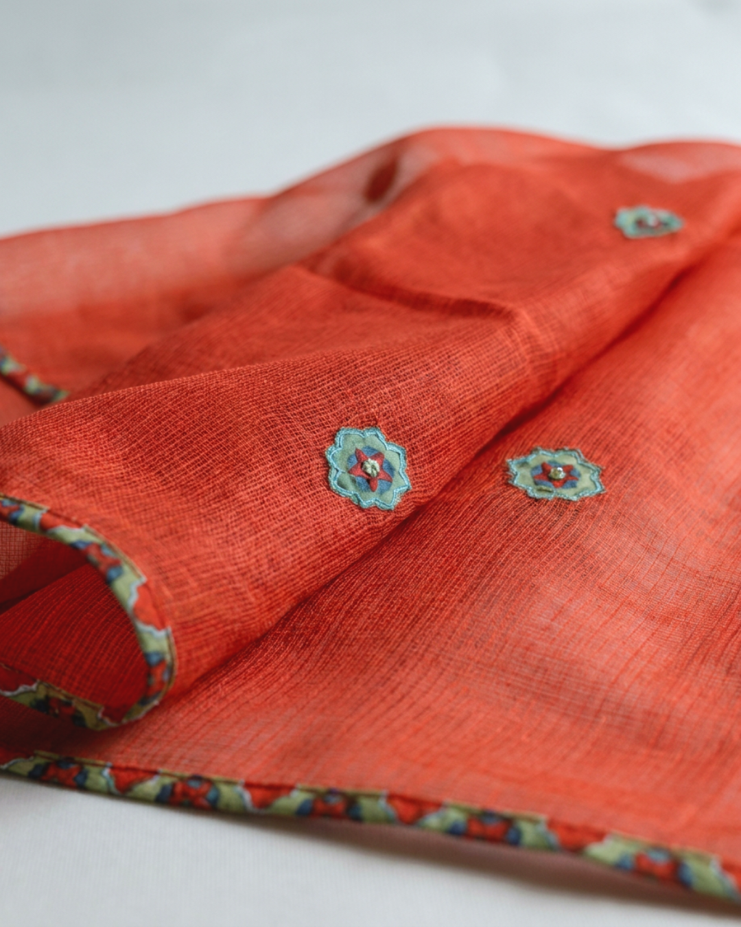 Vaani Doria Dupatta - Crimson Red
