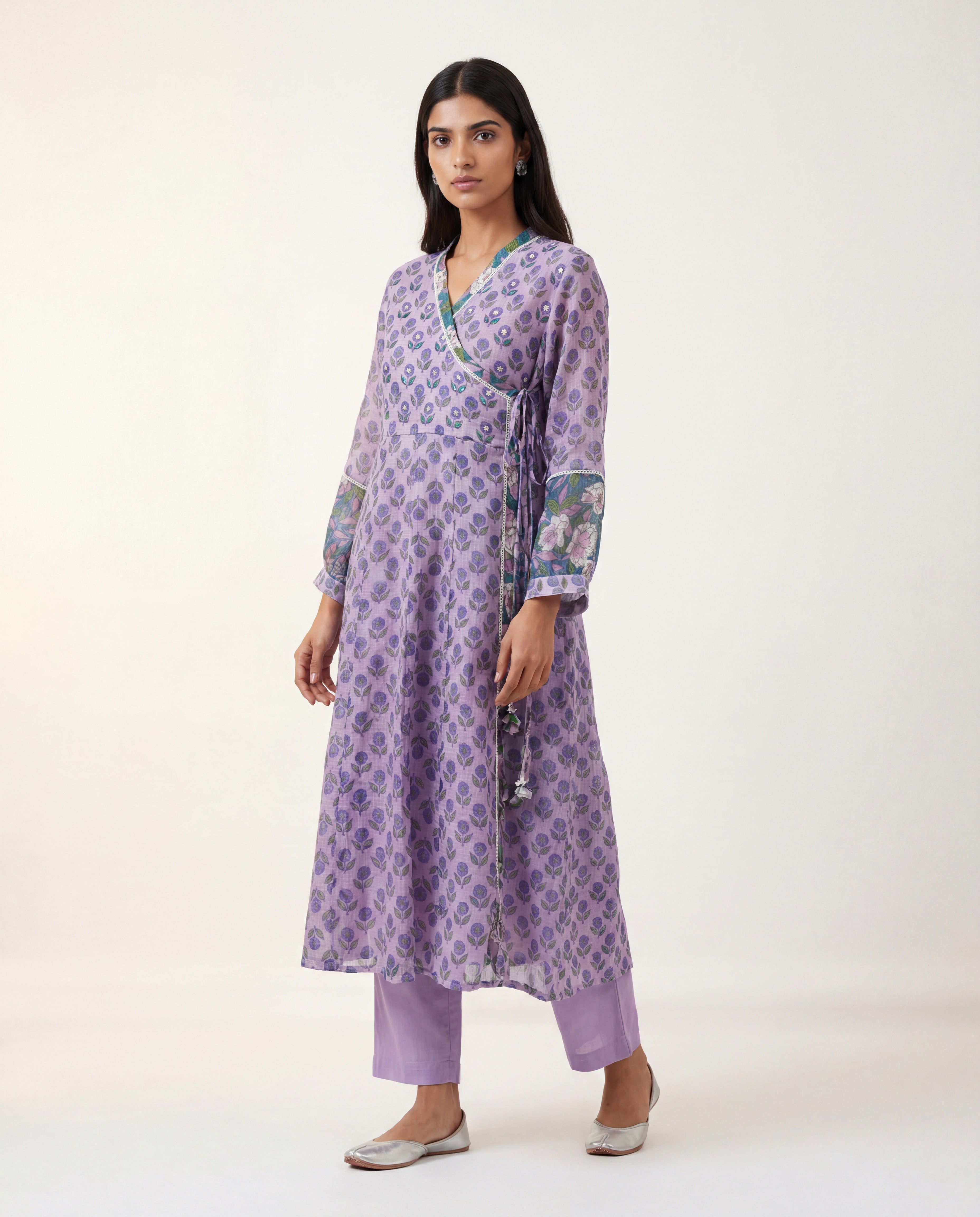 Willow Doria Angrakha Kurta - Lavender