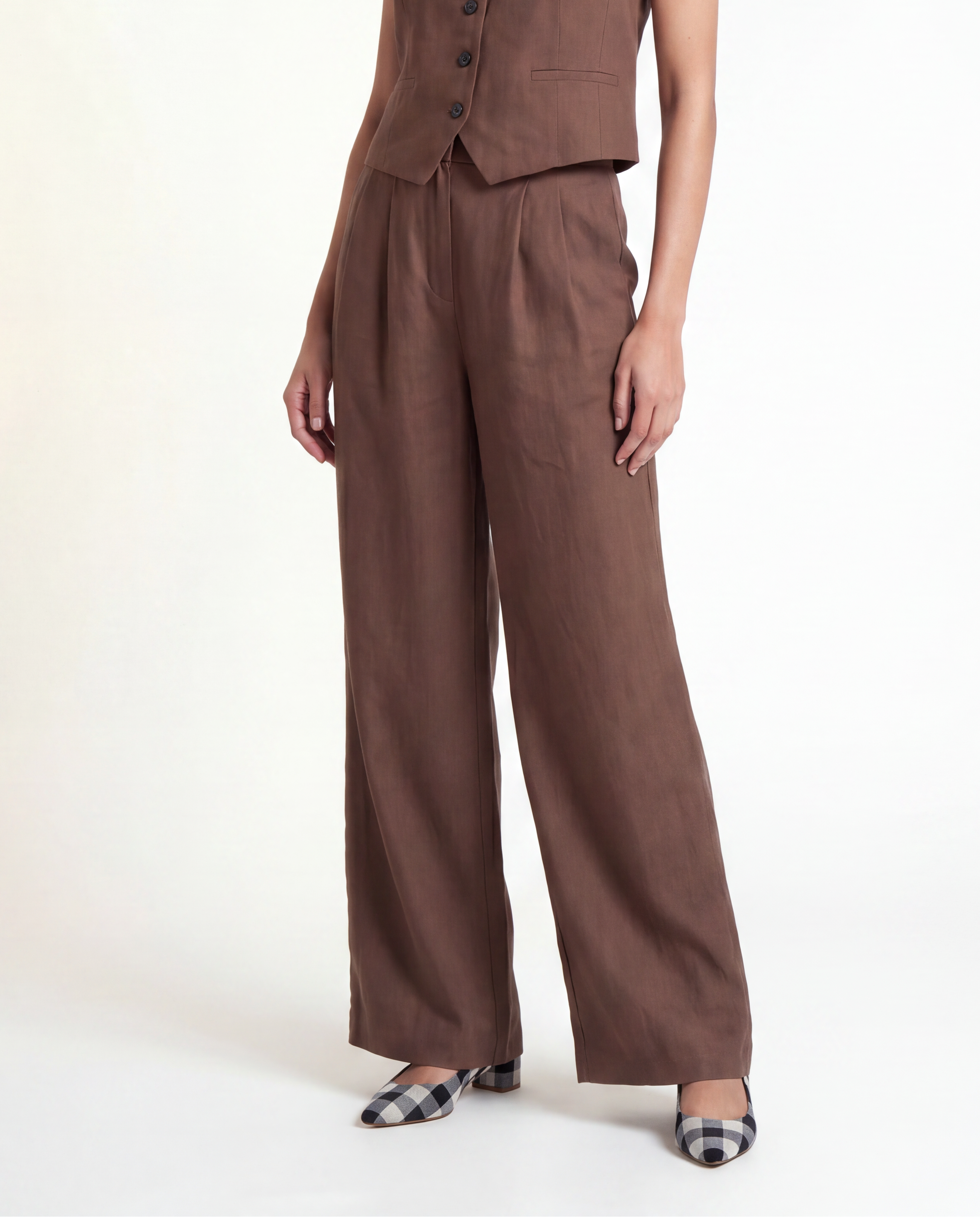 Wren Linen Pants - Coffee Brown