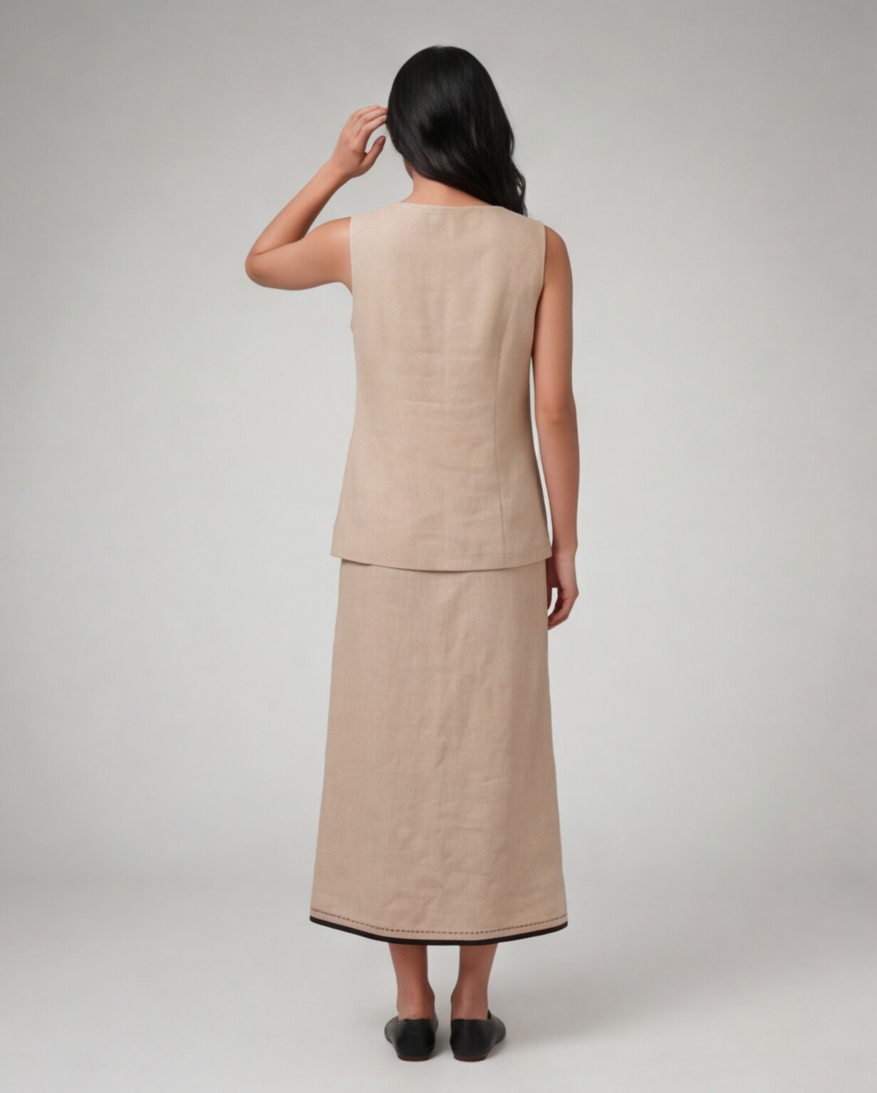 Sand Linen Coord Set - Beige