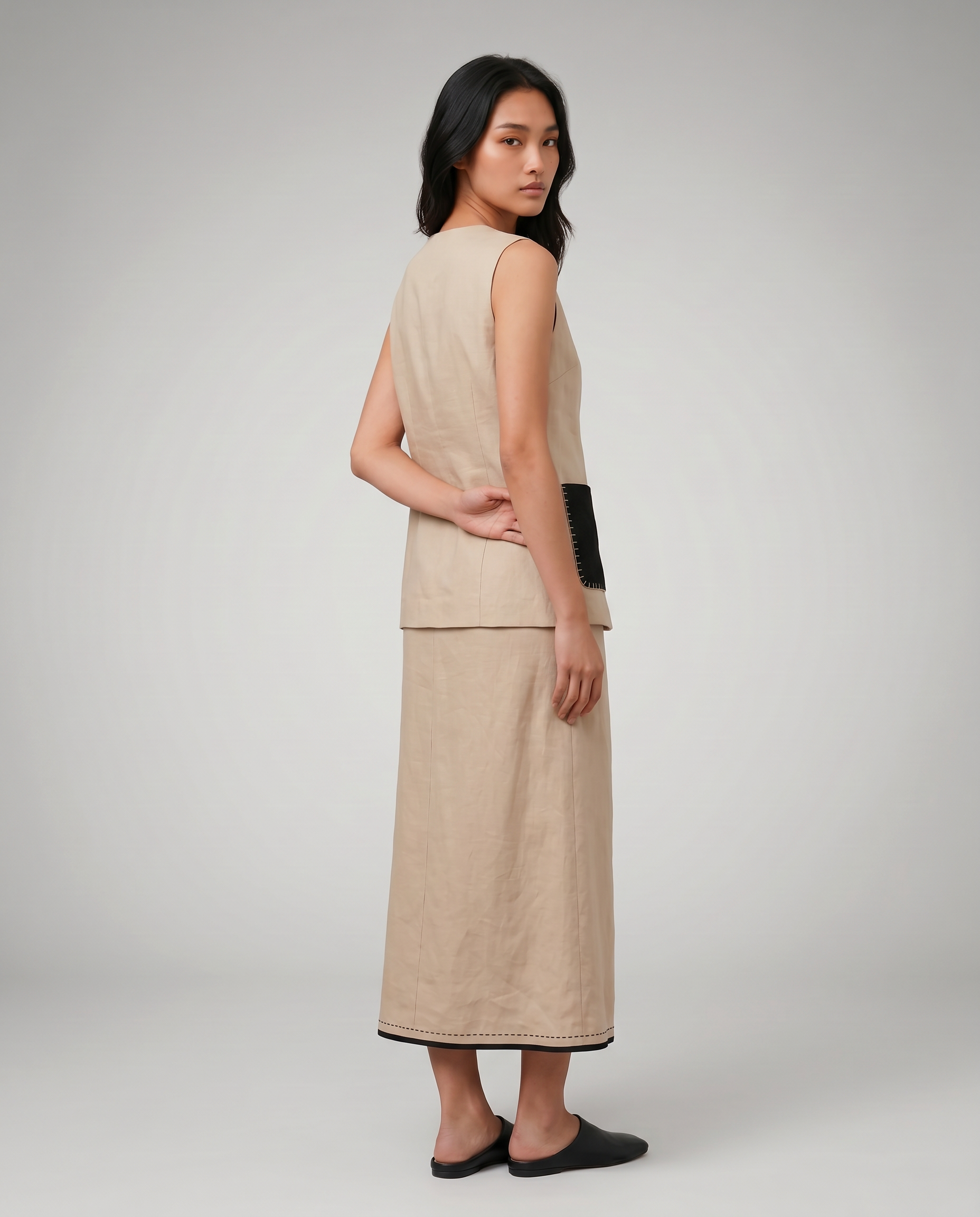 Sand Linen Coord Set - Beige