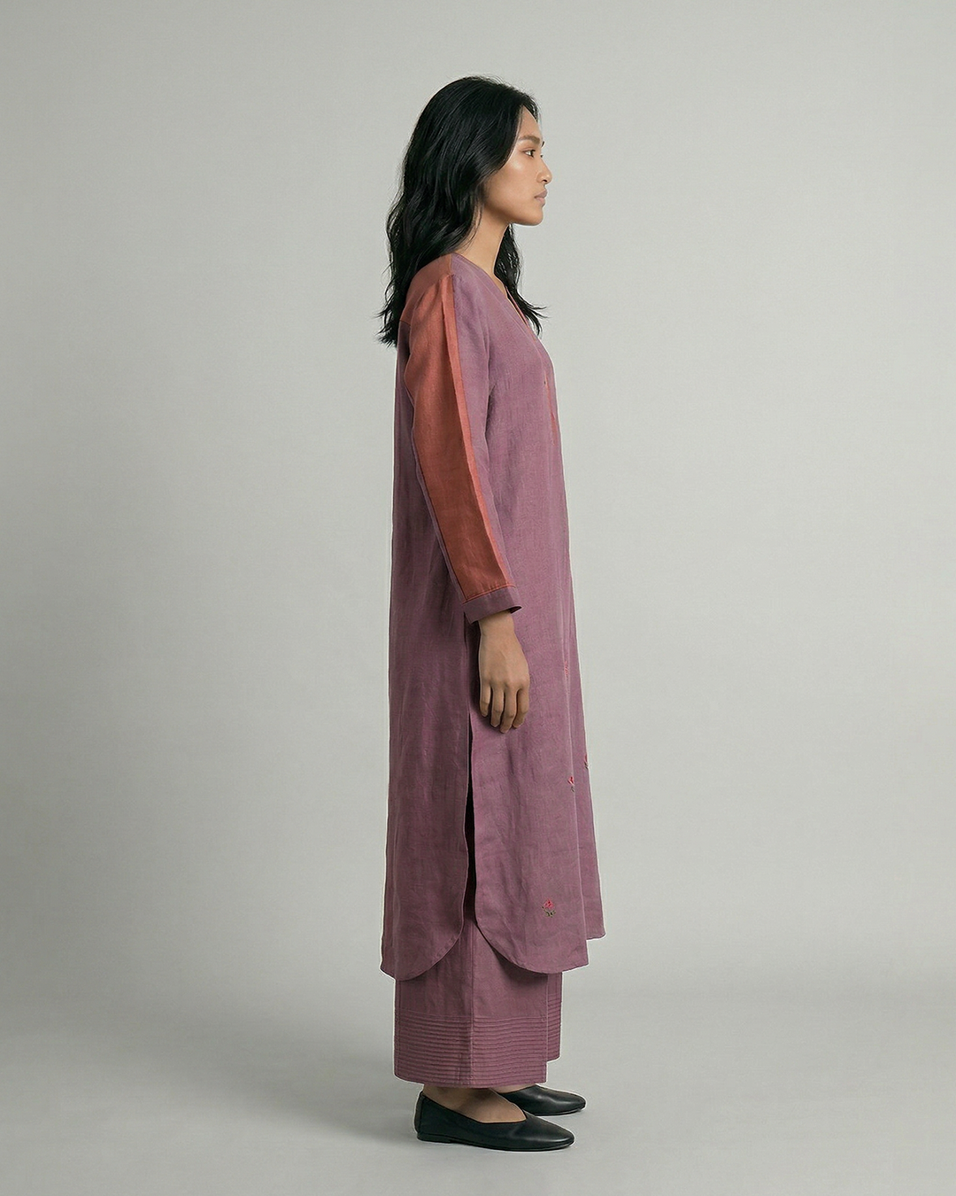 Berry Linen Pants - Plum Purple